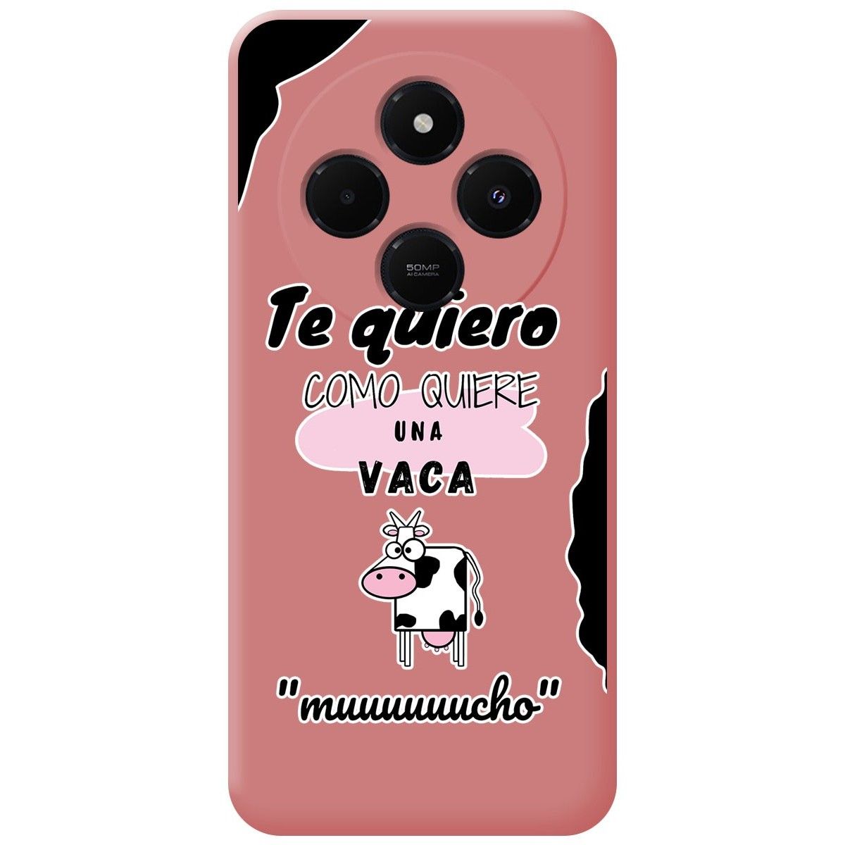 Funda Silicona Líquida Rosa para Xiaomi Poco C75 diseño Vaca Dibujos