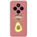 Funda Silicona Líquida Rosa para Xiaomi Poco C75 diseño Vegan Life Dibujos