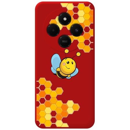 Funda Silicona Líquida Roja para Xiaomi Poco C75 diseño Abeja Dibujos