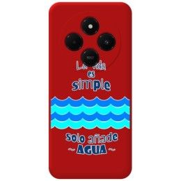 Funda Silicona Líquida Roja para Xiaomi Poco C75 diseño Agua Dibujos