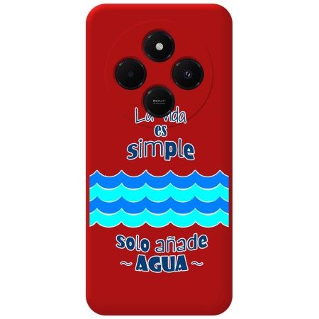 Funda Silicona Líquida Roja para Xiaomi Poco C75 diseño Agua Dibujos