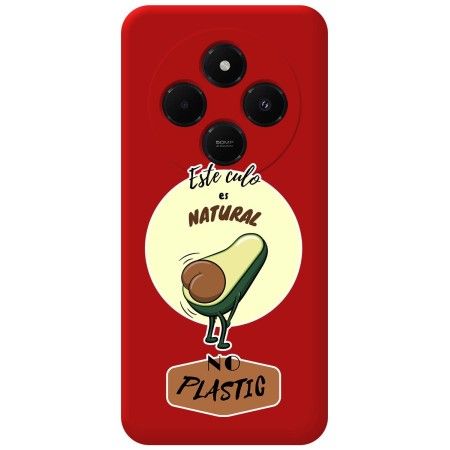 Funda Silicona Líquida Roja para Xiaomi Poco C75 diseño Culo Natural Dibujos