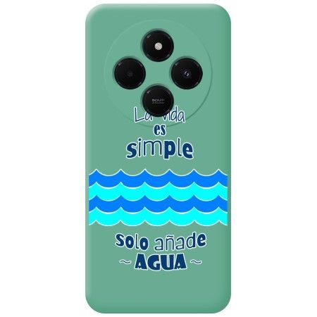 Funda Silicona Líquida Verde para Xiaomi Poco C75 diseño Agua Dibujos