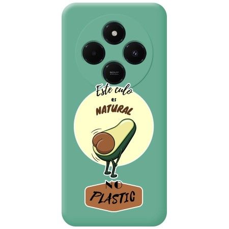 Funda Silicona Líquida Verde para Xiaomi Poco C75 diseño Culo Natural Dibujos