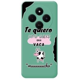 Funda Silicona Líquida Verde para Xiaomi Poco C75 diseño Vaca Dibujos