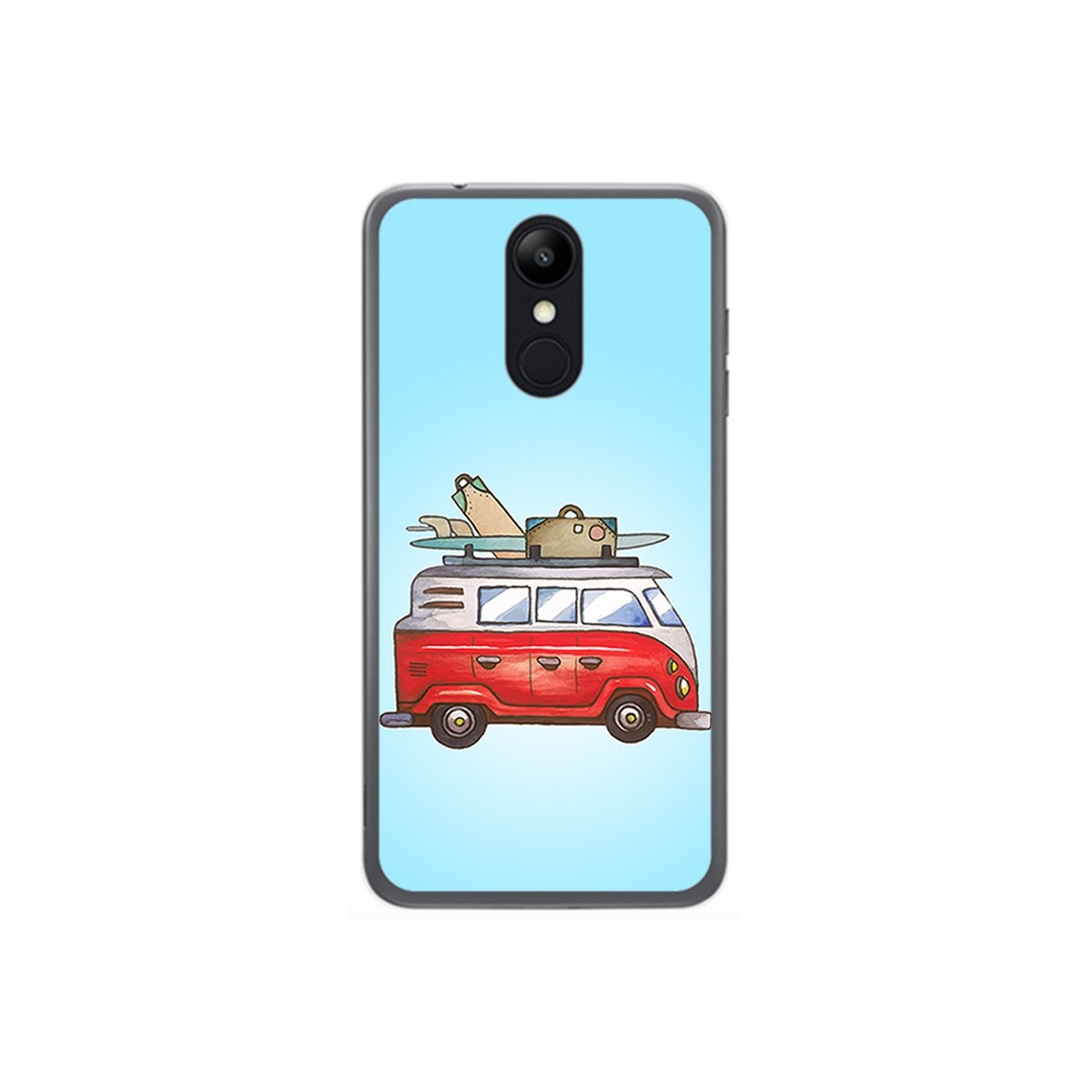Funda Gel Tpu para Lg K9 Diseño Furgoneta Dibujos