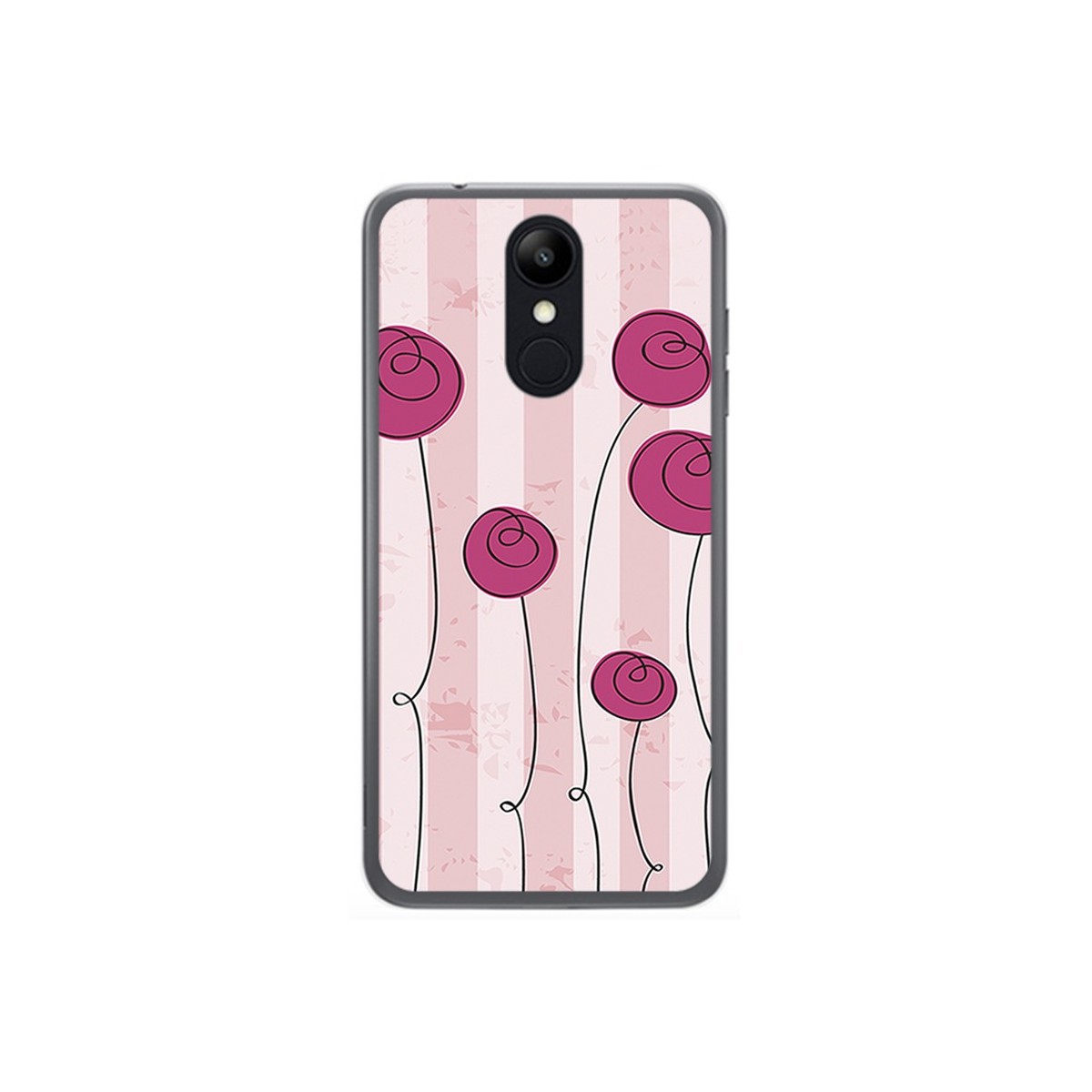 Funda Gel Tpu para Lg K9 Diseño Flores Vintage Dibujos