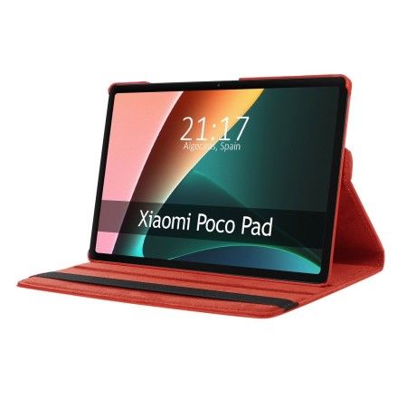 Funda Giratoria 360 para Xiaomi POCO Pad 12.1 Color Roja