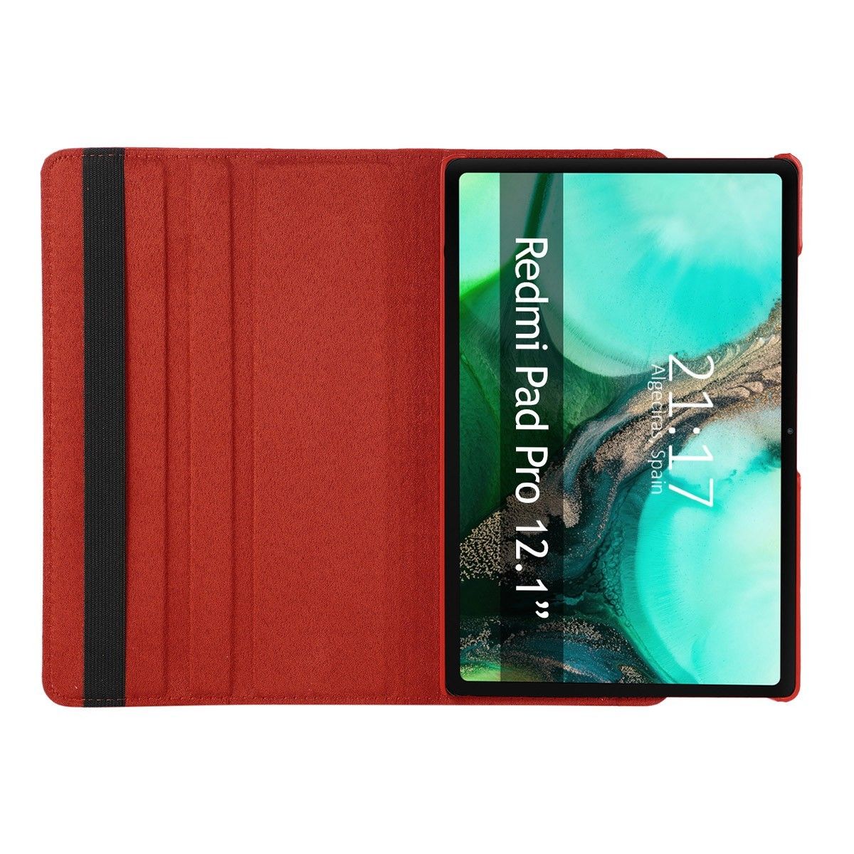 Funda Giratoria 360 para Xiaomi POCO Pad 12.1 Color Roja