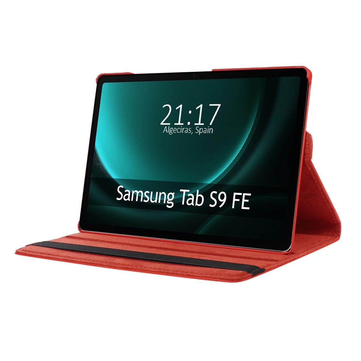 Funda Giratoria 360 para Samsung Galaxy Tab S9 FE color Roja