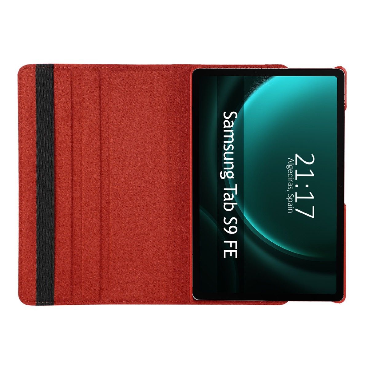 Funda Giratoria 360 para Samsung Galaxy Tab S9 FE color Roja