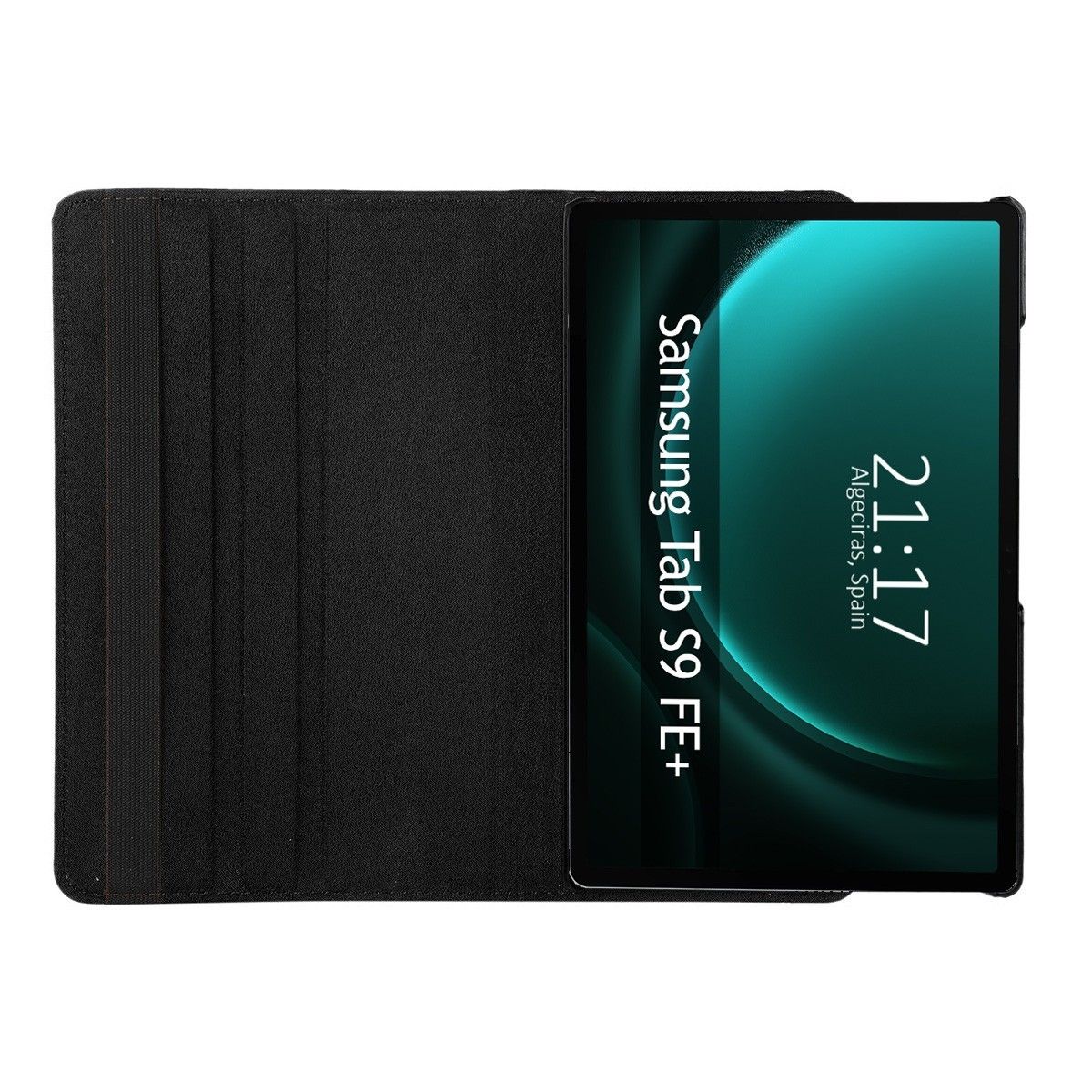 Funda Giratoria 360 para Samsung Galaxy Tab S9 FE+ Plus color Negra