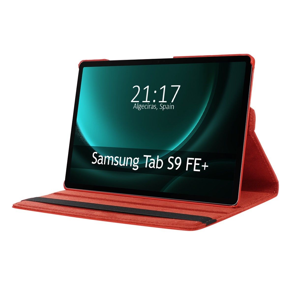 Funda Giratoria 360 para Samsung Galaxy Tab S9 FE+ Plus color Roja