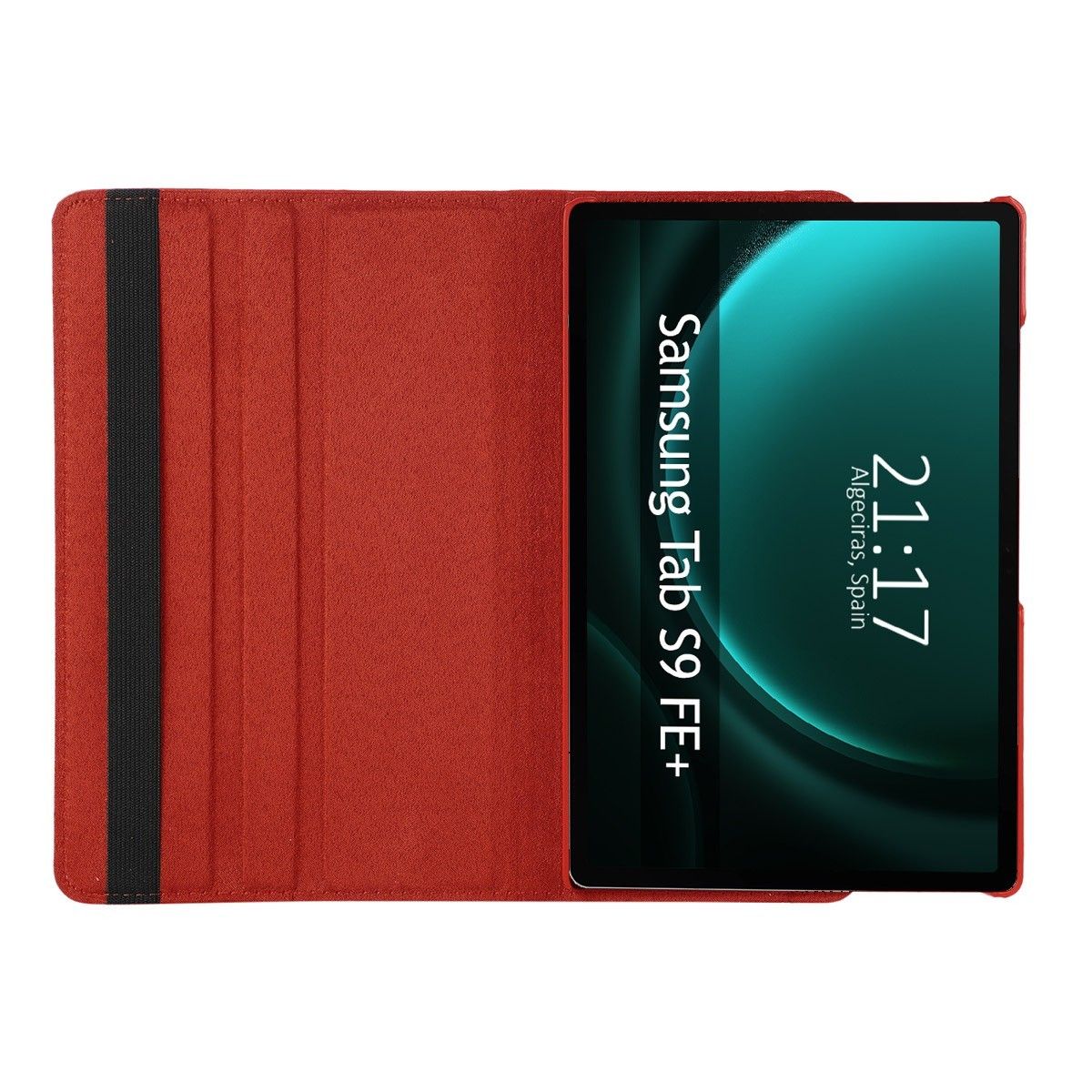 Funda Giratoria 360 para Samsung Galaxy Tab S9 FE+ Plus color Roja