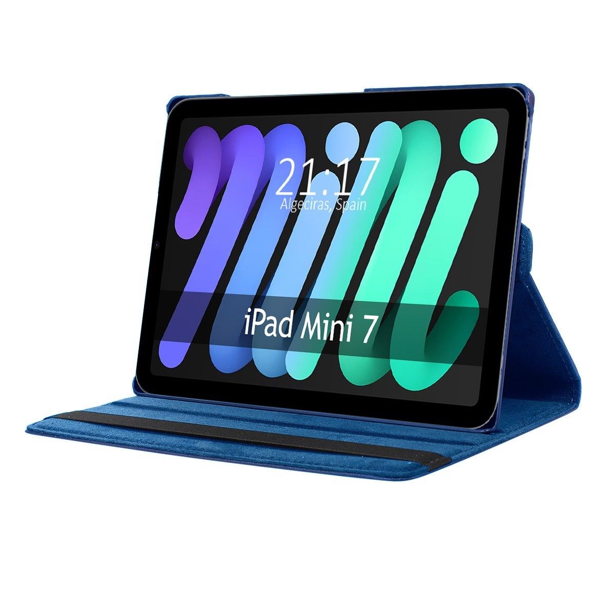 Funda Giratoria 360 para Apple iPad Mini 7 (2024) color Azul