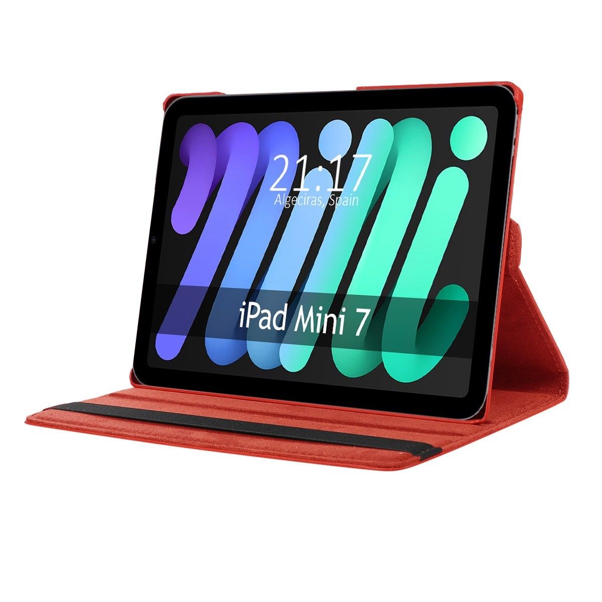 Funda Giratoria 360 para Apple iPad Mini 7 (2024) color Roja