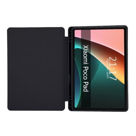 Funda con Tapa Smart para Xiaomi POCO Pad 12.1 Color Negra