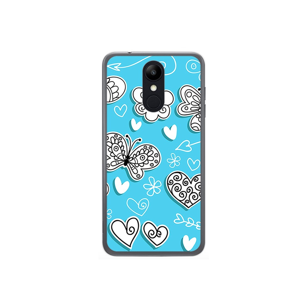 Funda Gel Tpu para Lg K9 Diseño Mariposas Dibujos