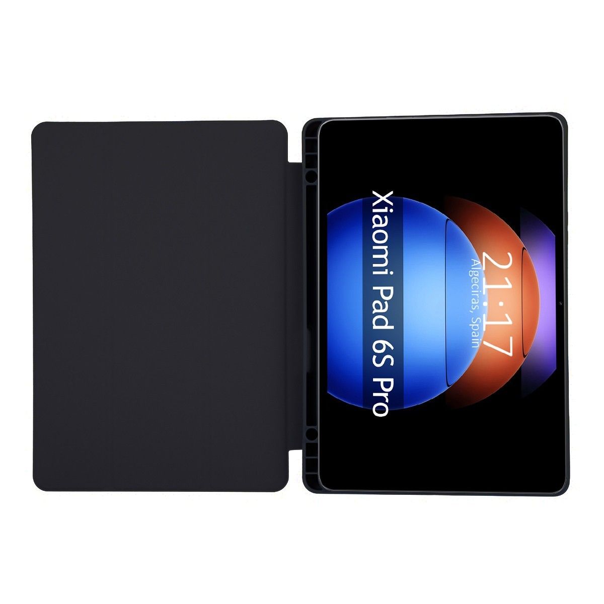 Funda con Tapa Smart para Xiaomi Pad 6s Pro color Negra