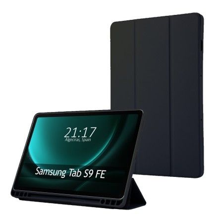 Funda con Tapa Smart para Samsung Galaxy Tab S9 FE color Negra