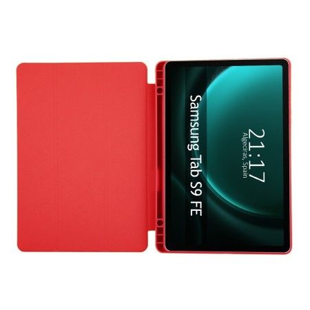 Funda con Tapa Smart para Samsung Galaxy Tab S9 FE color Roja