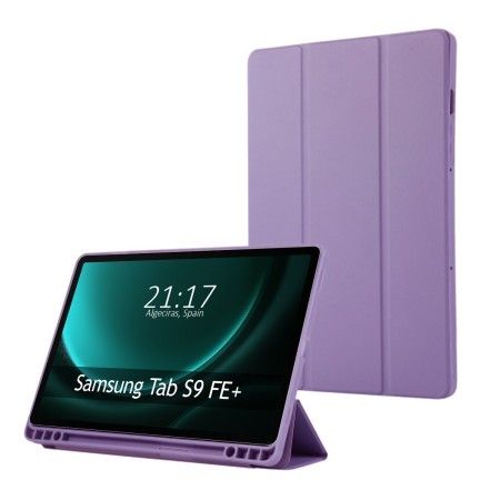 Funda con Tapa Smart para Samsung Galaxy Tab S9 FE+ Plus color Morada