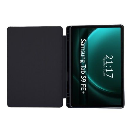Funda con Tapa Smart para Samsung Galaxy Tab S9 FE+ Plus color Negra