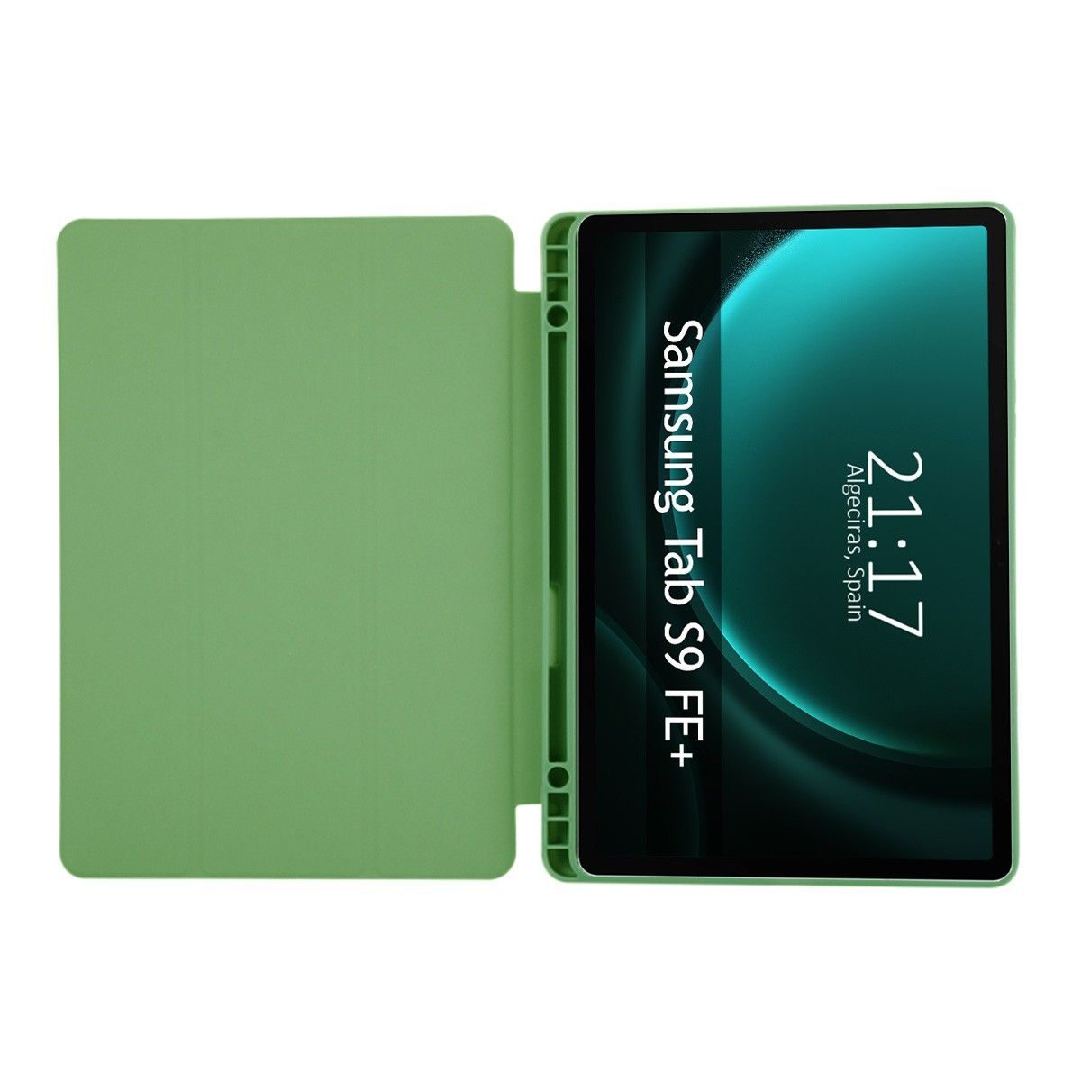 Funda con Tapa Smart para Samsung Galaxy Tab S9 FE+ Plus color Verde