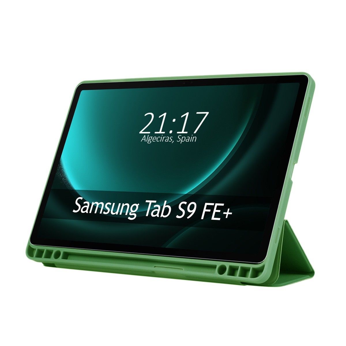 Funda con Tapa Smart para Samsung Galaxy Tab S9 FE+ Plus color Verde