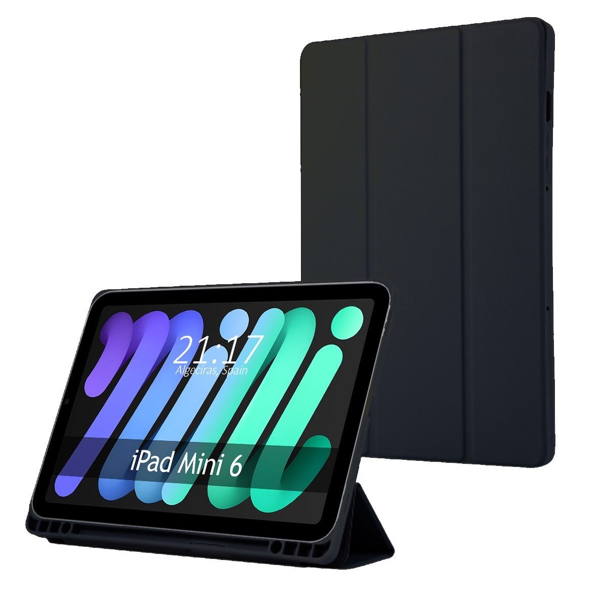 Funda con Tapa Smart para Apple iPad Mini 6 (2021) color Negra