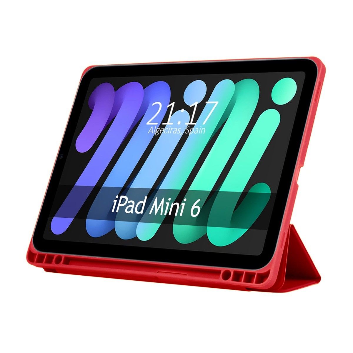 Funda con Tapa Smart para Apple iPad Mini 6 (2021) color Roja