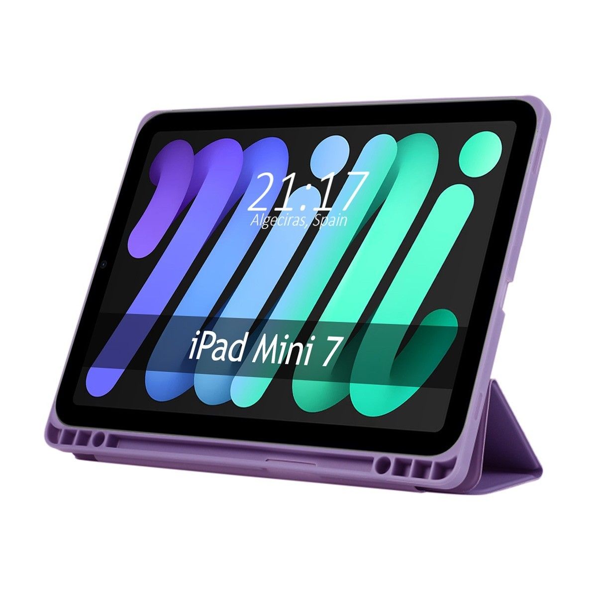 Funda con Tapa Smart para Apple iPad Mini 7 (2024) color Morada