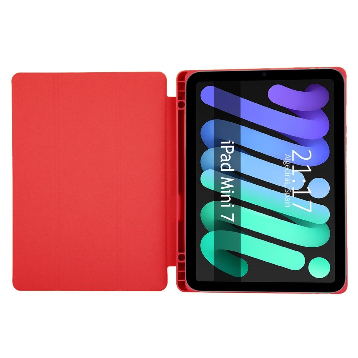 Funda con Tapa Smart para Apple iPad Mini 7 (2024) color Roja