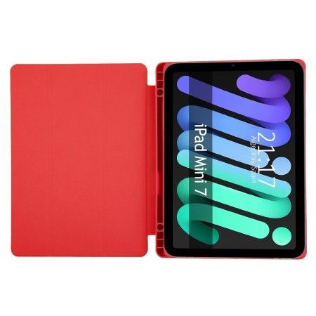 Funda con Tapa Smart para Apple iPad Mini 7 (2024) color Roja