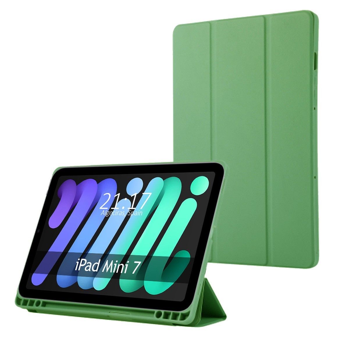 Funda con Tapa Smart para Apple iPad Mini 7 (2024) color Verde