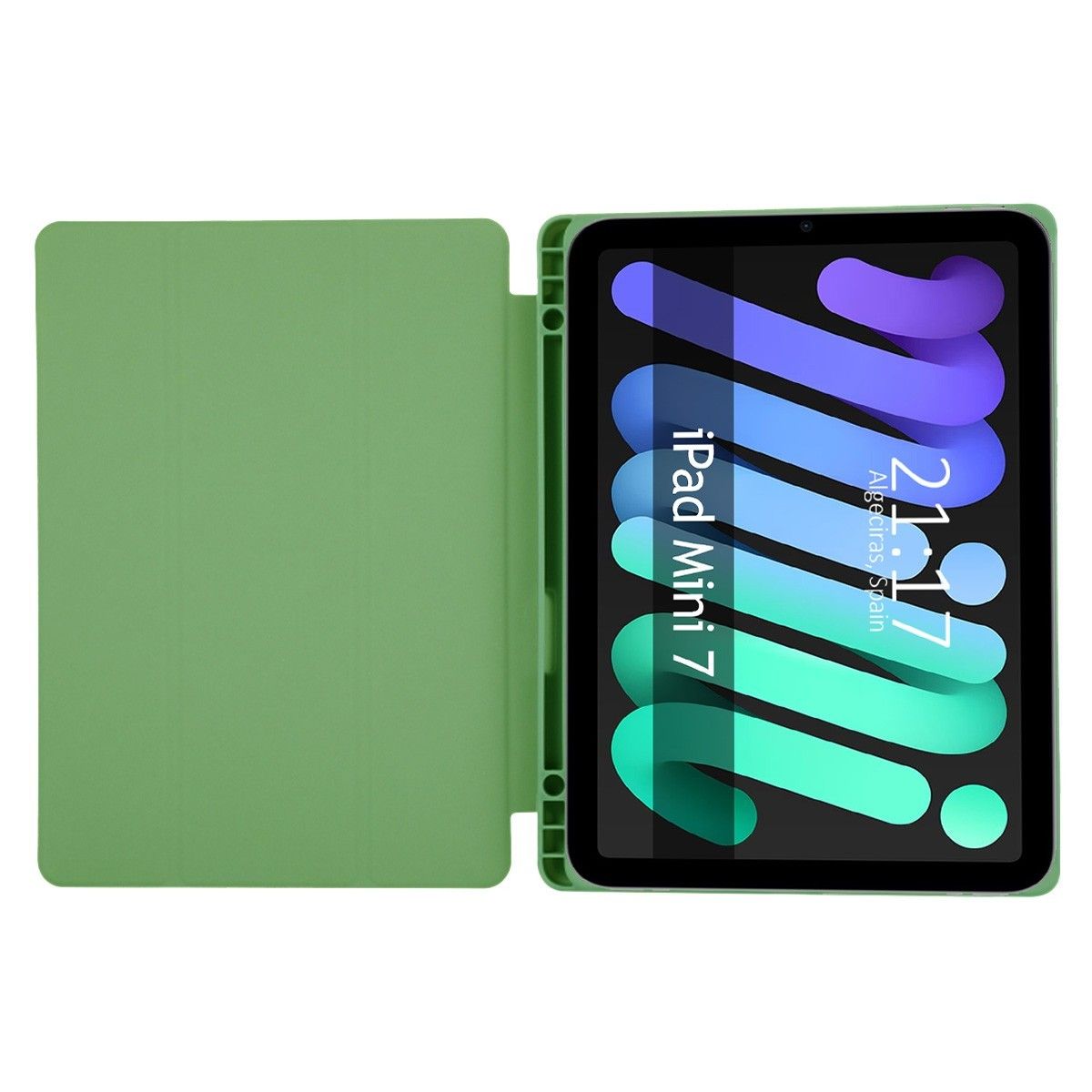 Funda con Tapa Smart para Apple iPad Mini 7 (2024) color Verde