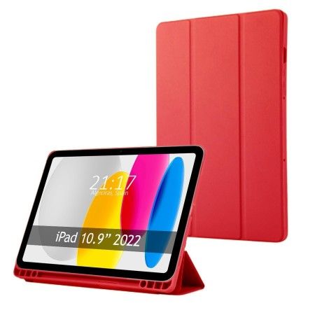 Funda con Tapa Smart para Apple iPad 10ª Gen. 10.9 (2022) color Roja