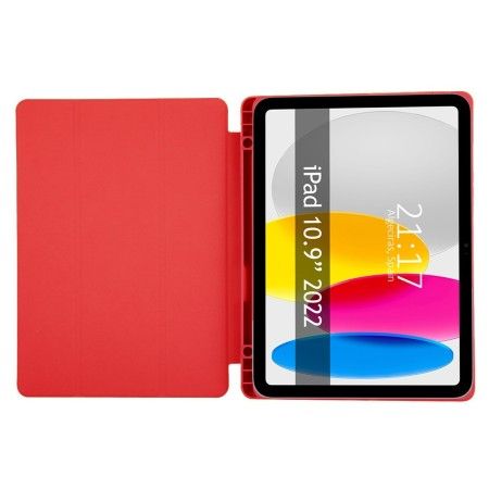 Funda con Tapa Smart para Apple iPad 10ª Gen. 10.9 (2022) color Roja