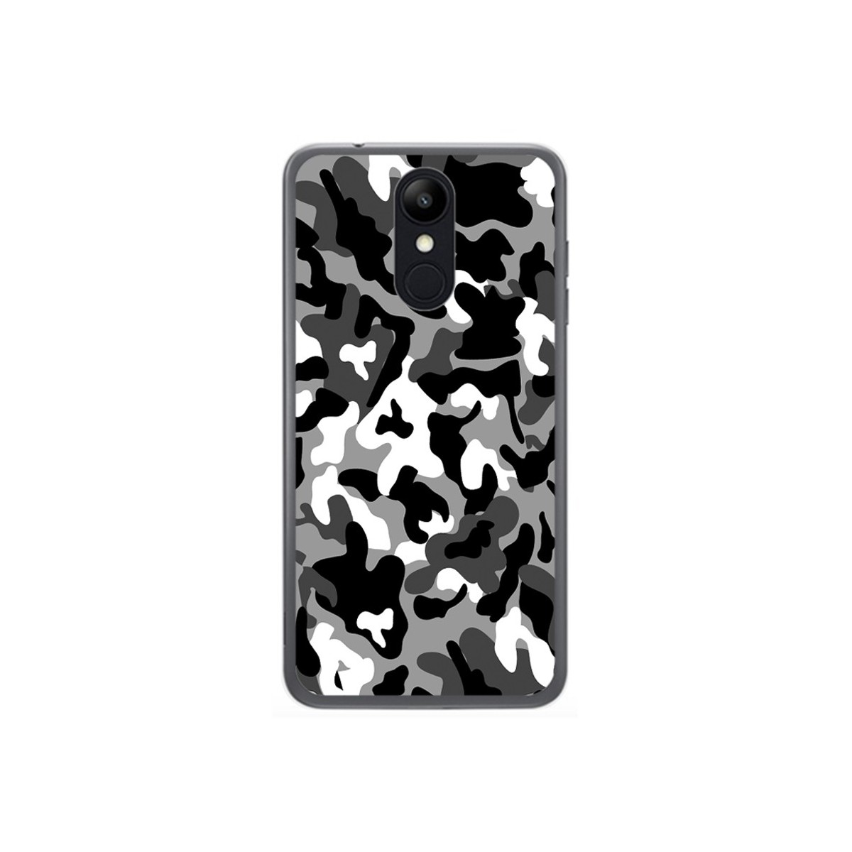 Funda Gel Tpu para Lg K9 Diseño Snow Camuflaje Dibujos
