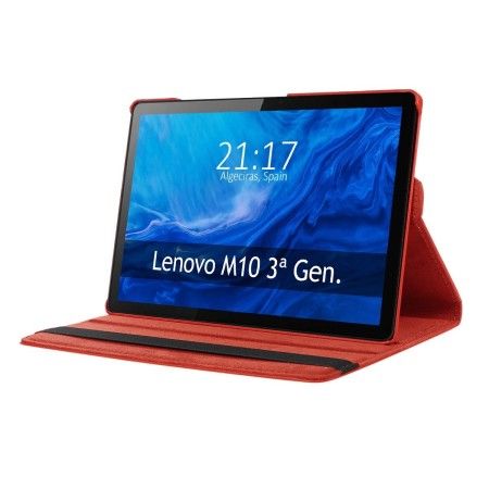 Funda Giratoria 360 para Lenovo Tab M10 (3rd Gen) 10.1 color Roja