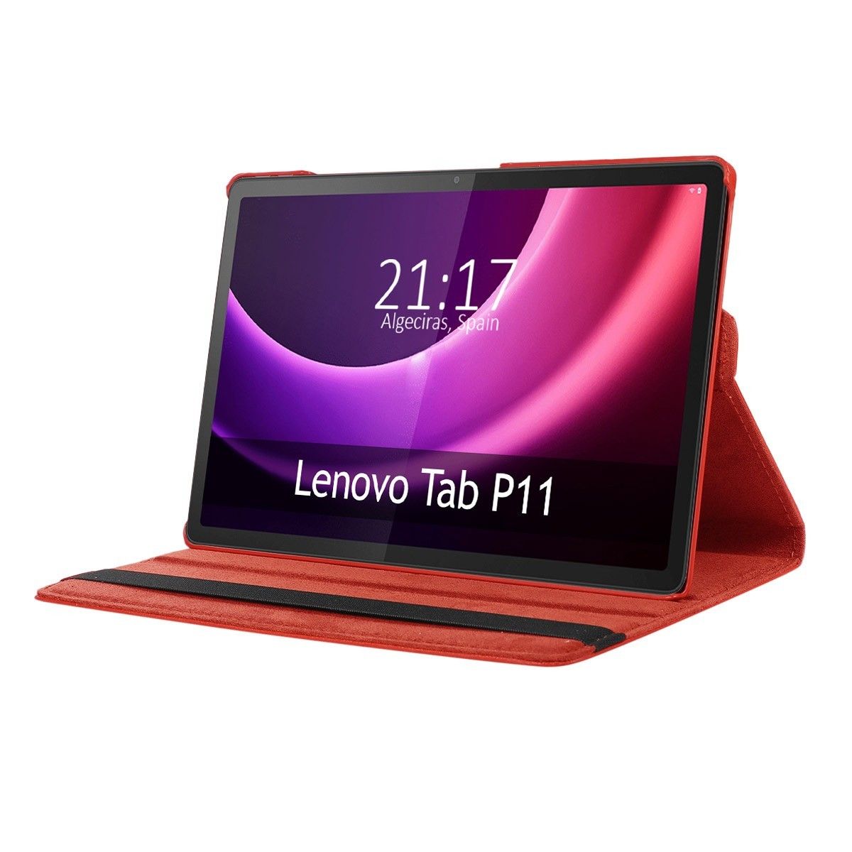 Funda Giratoria 360 para Lenovo Tab P11 (2nd Gen) 11.5 color Roja