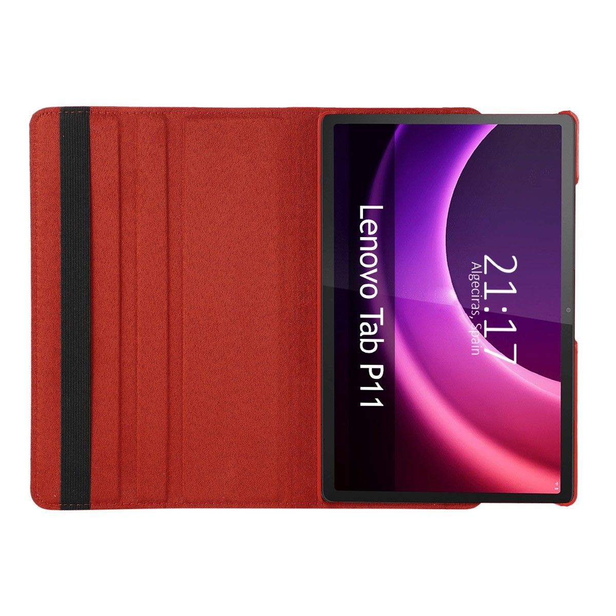 Funda Giratoria 360 para Lenovo Tab P11 (2nd Gen) 11.5 color Roja