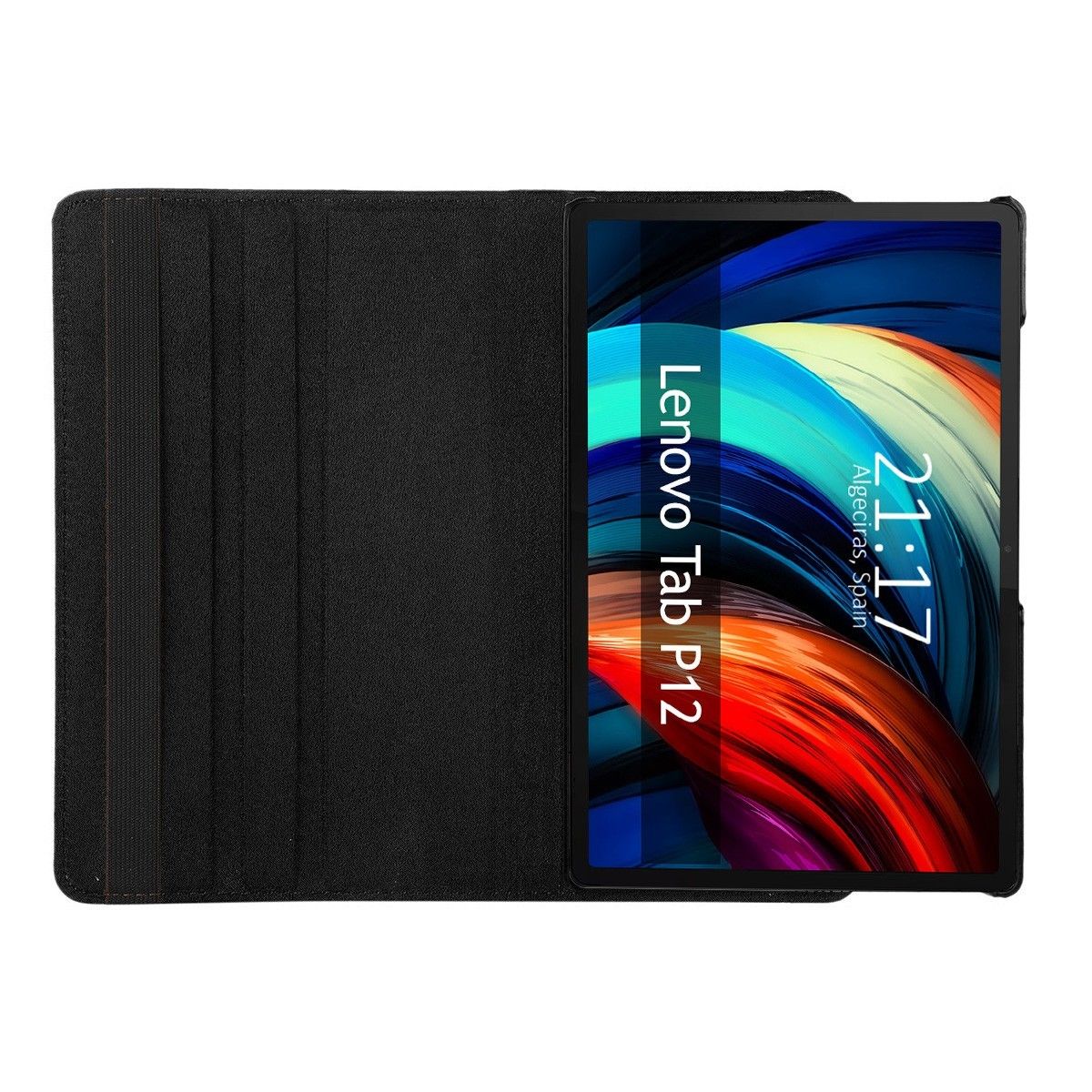 Funda Giratoria 360 para Lenovo Tab P12 12.7 color Negra