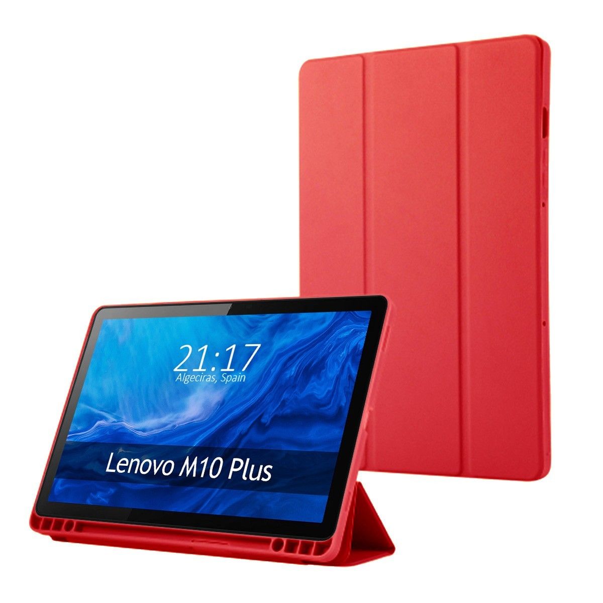 Funda con tapa Smart para Lenovo Tab M10 Plus (3rd Gen) 10.61 color Roja