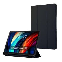 Funda con tapa Smart para Lenovo Tab P12 12.7 color Negra