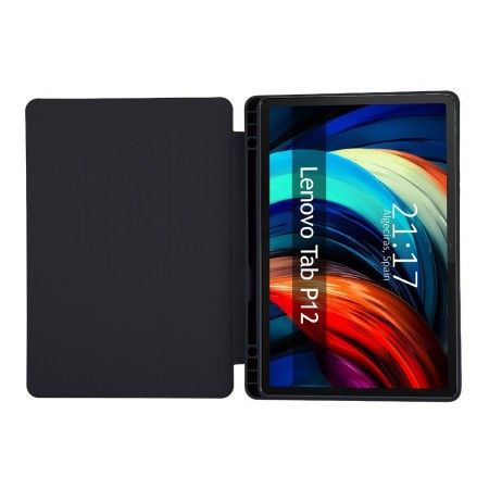 Funda con tapa Smart para Lenovo Tab P12 12.7 color Negra