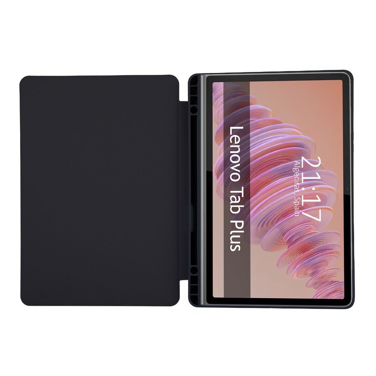 Funda con tapa Smart para Lenovo Tab Plus 11.5 color Negra