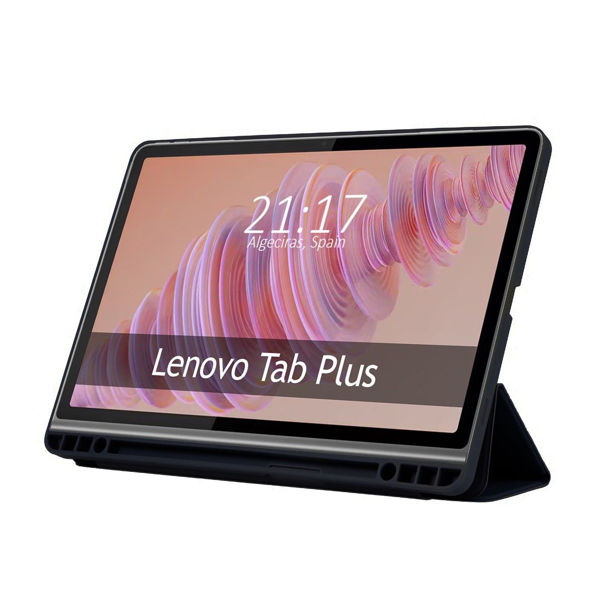 Funda con tapa Smart para Lenovo Tab Plus 11.5 color Negra