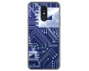 Funda Gel Tpu para Lg Q7 Diseño Circuito Dibujos