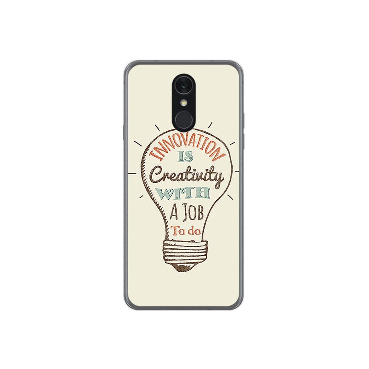 Funda Gel Tpu para Lg Q7 Diseño Creativity Dibujos